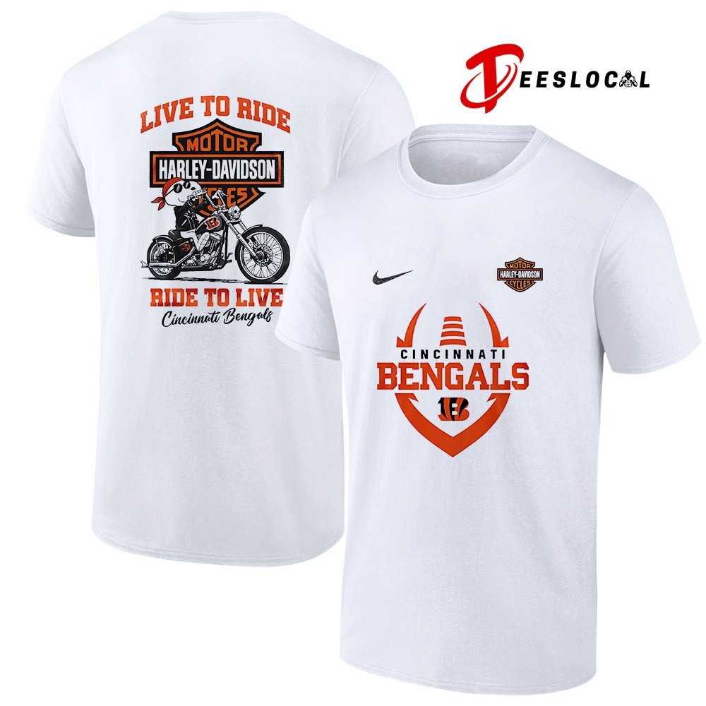 Cincinnati Bengals x Snoopy Motorcycle Harley Dadvidson live to