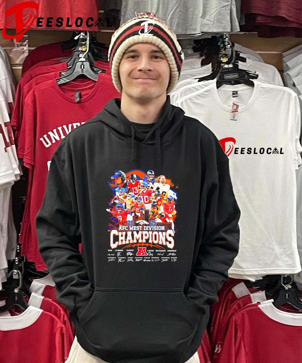 Coach and players Denver Broncos at AFC West Division Champions