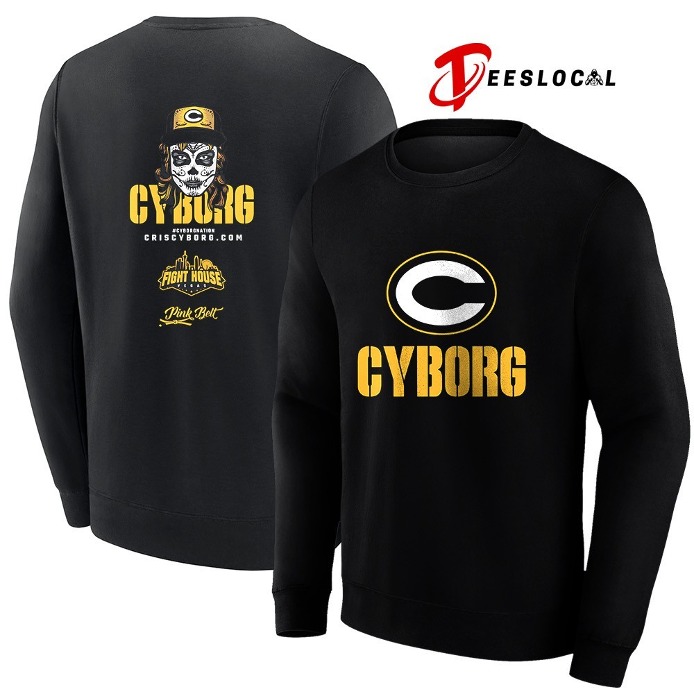 Cris Cybord x Green Bay Packers pink belt logo parody fight night shirt,  hoodie, sweater, long sleeve and tank top, image size:1000x1000