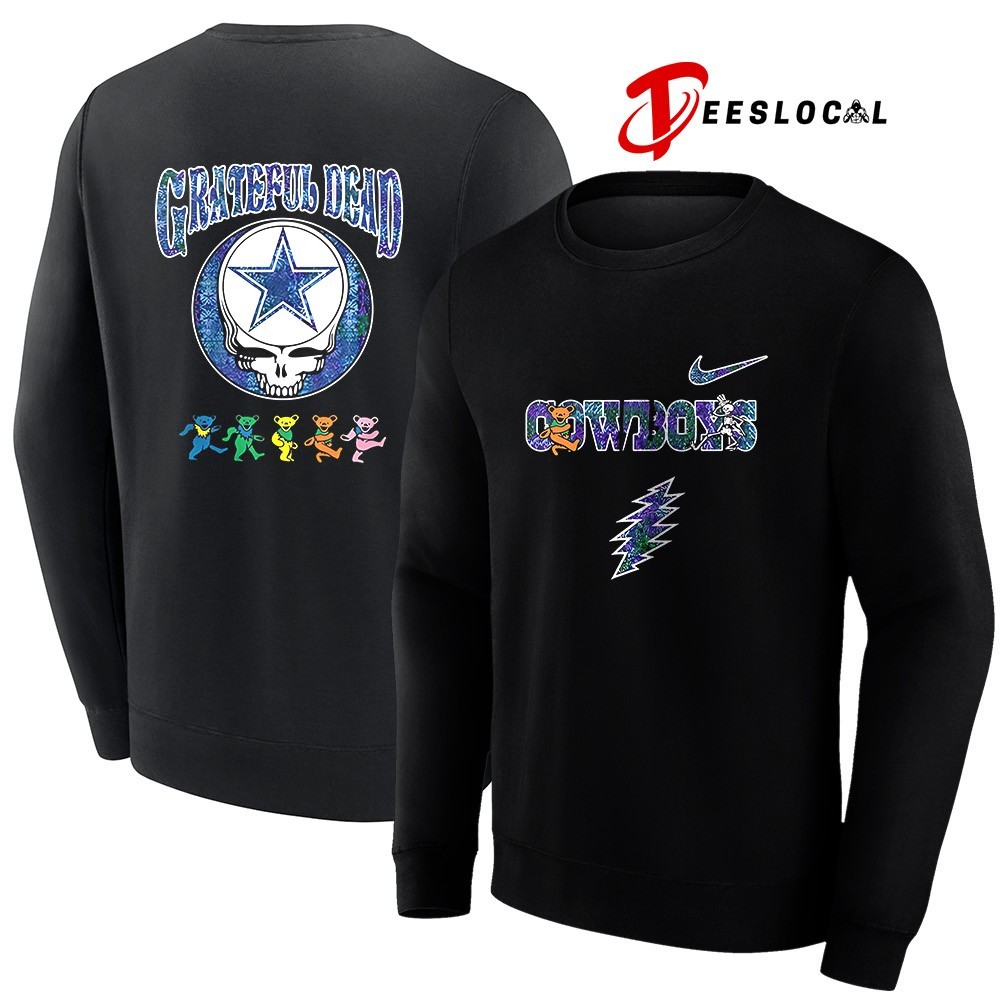 AKA SIX　JUMP SWEAT SHIRT　DEAD COWBOYS Dallas Cowboys x Grateful Dead logo parody shirt, hoodie, sweater