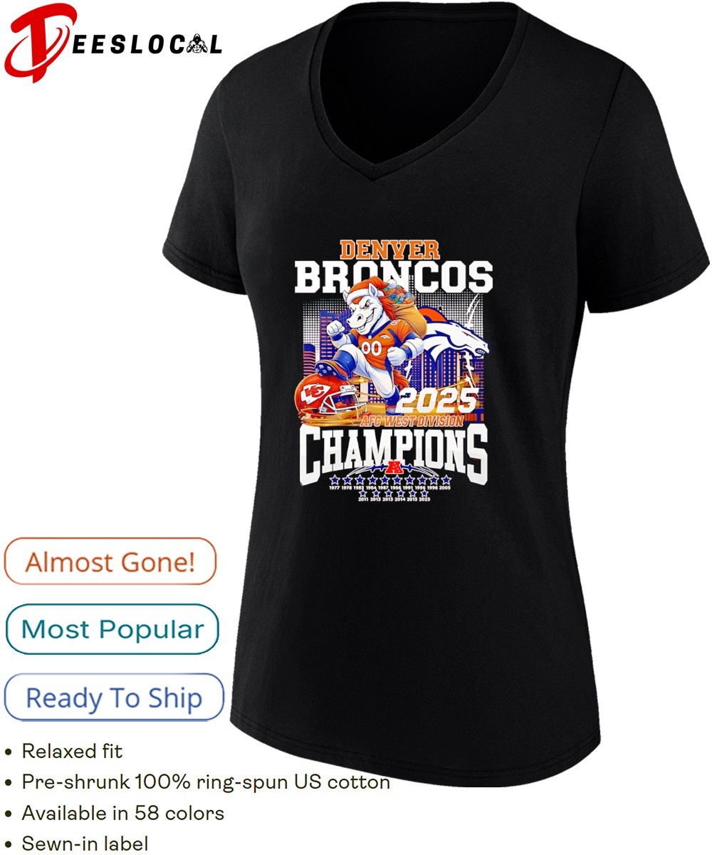 Denver Broncos football mascot at AFC West Division Champions 2025