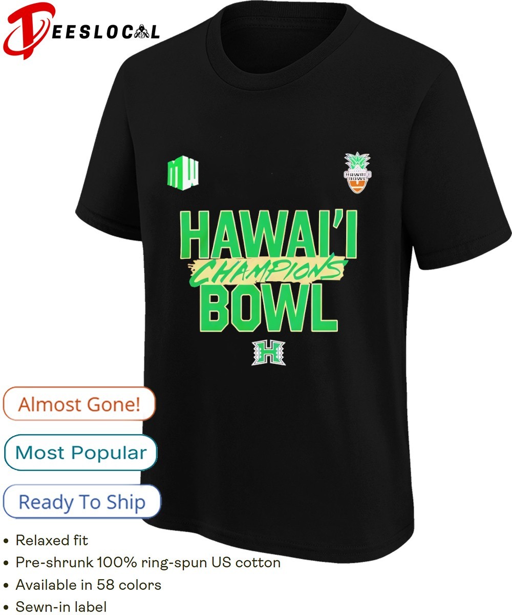 Hawaii Rainbow Warriors 2025 Hawaii Bowl Champions logo shirt, hoodie,  sweater, long sleeve and tank top, image size:1000x1200