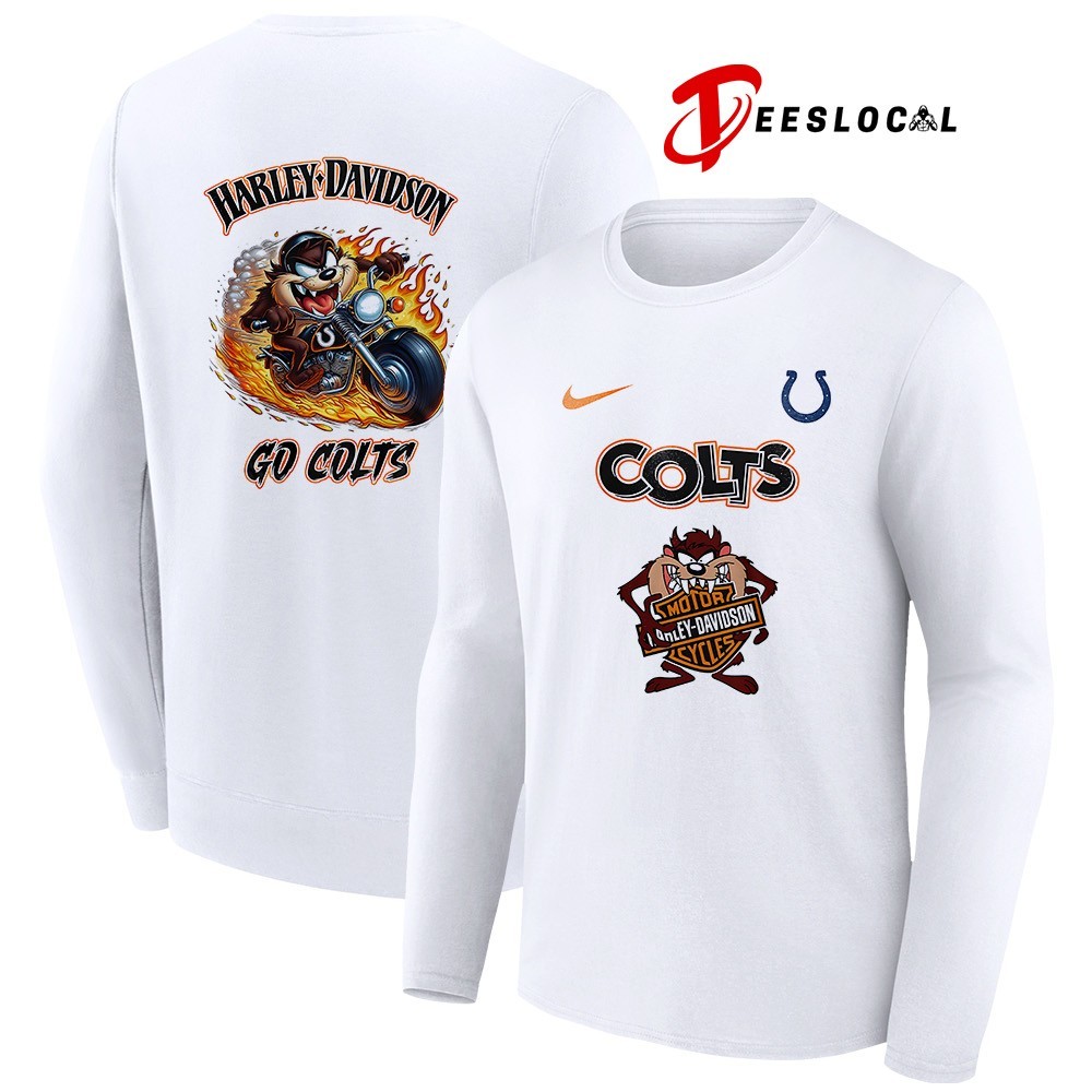 Indianapolis Colts x Taz Looney Tunes Harley Davidson shirt