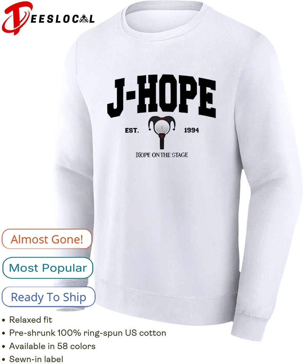 J-Hope BTS est 1994 hope on the stage shirt, hoodie, sweater, long