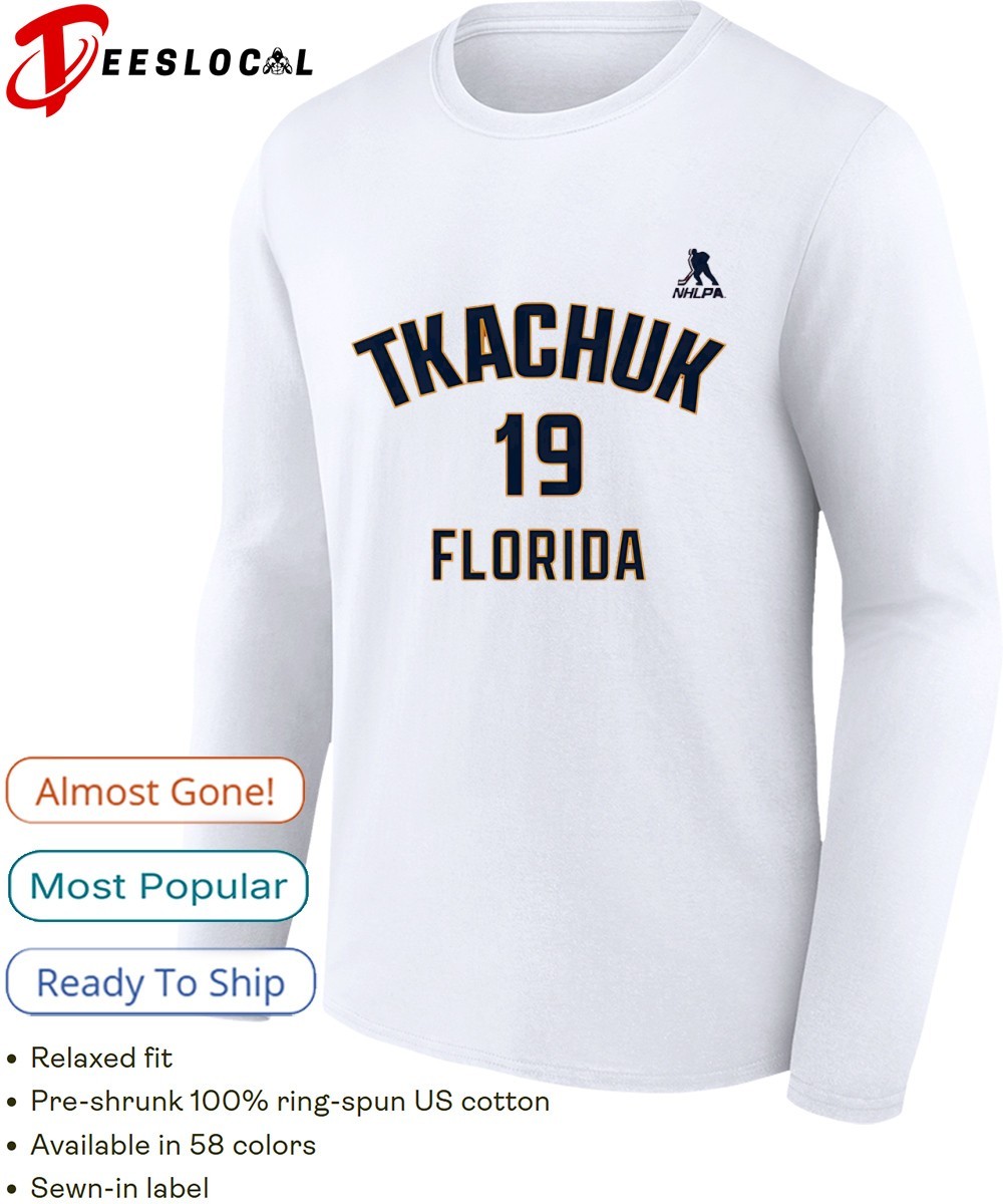 Panasonic Panthers Vネックシャツ Matthew Tkachuk 19 Florida Panthers ice hockey NHLPA shirt, hoodie