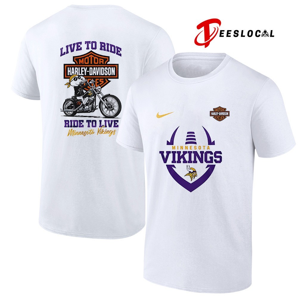 Minnesota Vikings x Snoopy Motorcycle Harley Dadvidson live to
