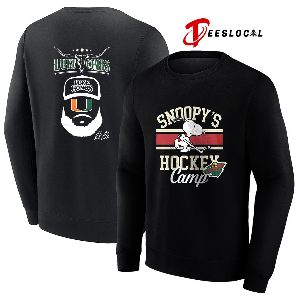 Minnesota Wild x Peanuts Snoopy hockey camp perfect smile shirt