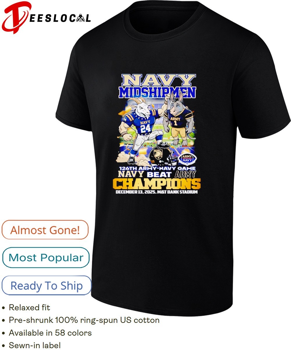 Navy Midshipmen 126th Army-Navy Game Champions Vintage shirt, hoodie,  sweater, long sleeve and tank top, image size:1000x1200