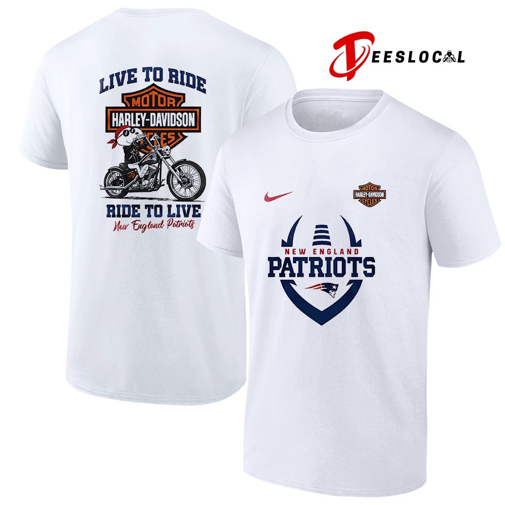 Snoopy × Harley-Davidson Tシャツ XL New England Patriots x Snoopy Motorcycle Harley Dadvidson live to