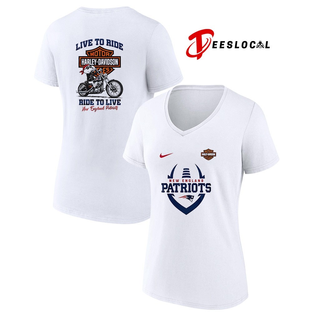 New England Patriots x Snoopy Motorcycle Harley Dadvidson live to