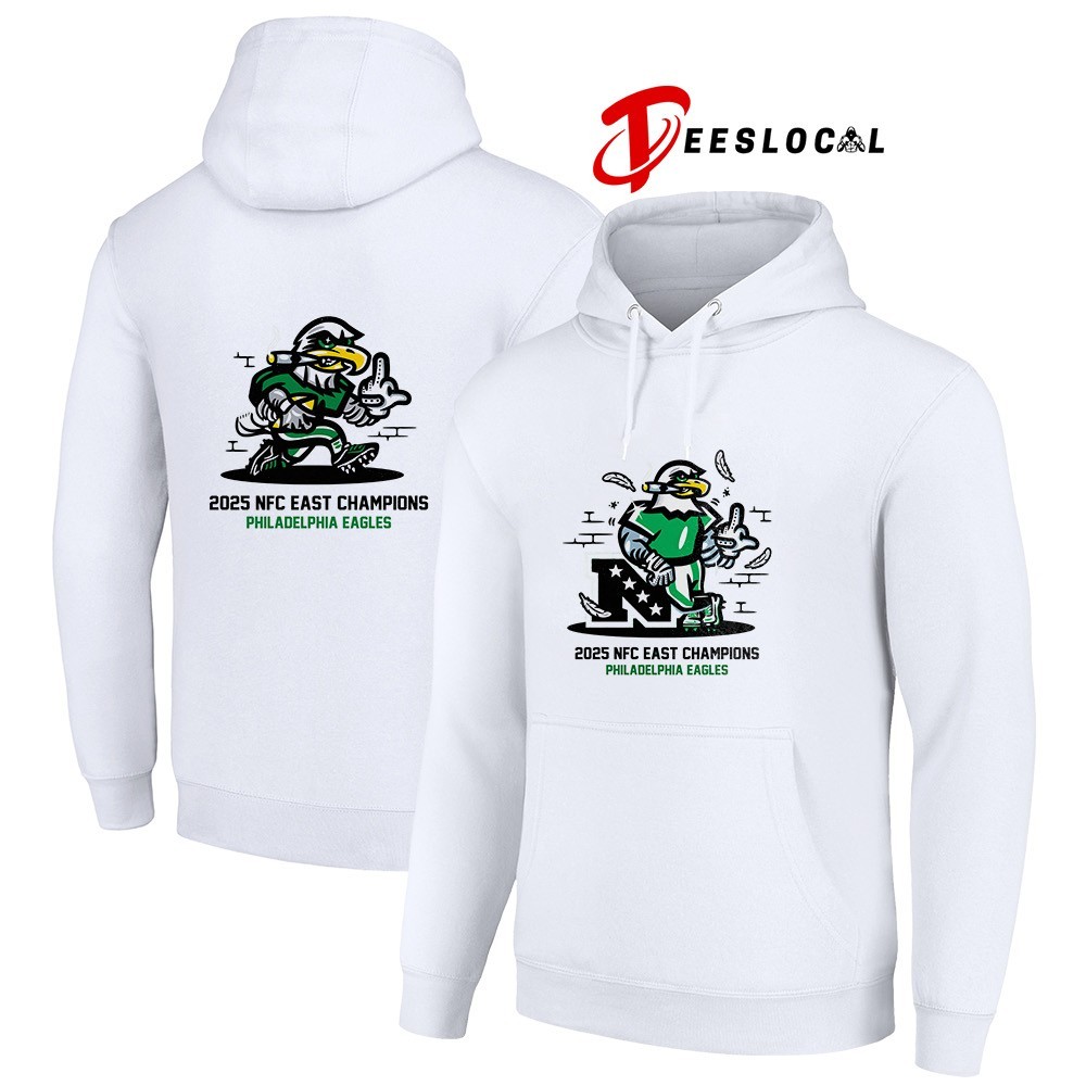 Philadelphia Eagles 2025 NFC East Champions mascot middle finger