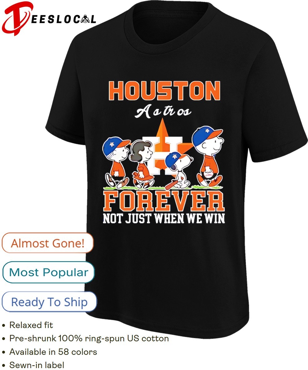 Snoopy and Charlie Brown Houston Astros baseball forever not just