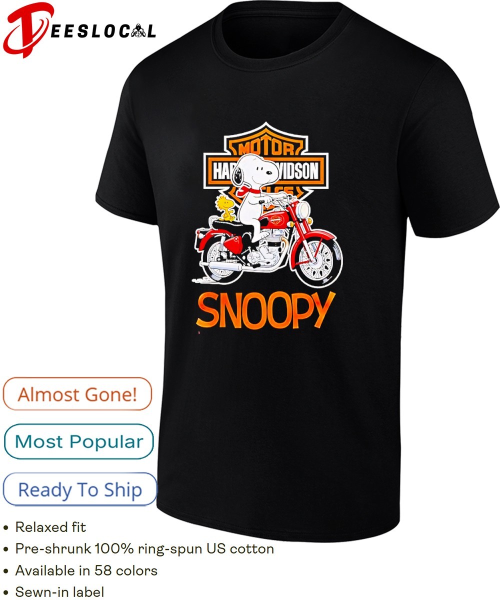 Snoopy and Woodstock Harley Davidson Motorcycle shirt, hoodie
