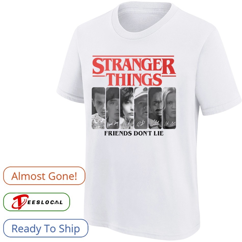 Stranger Things Friends Don't Lie Signature shirt, hoodie, sweater