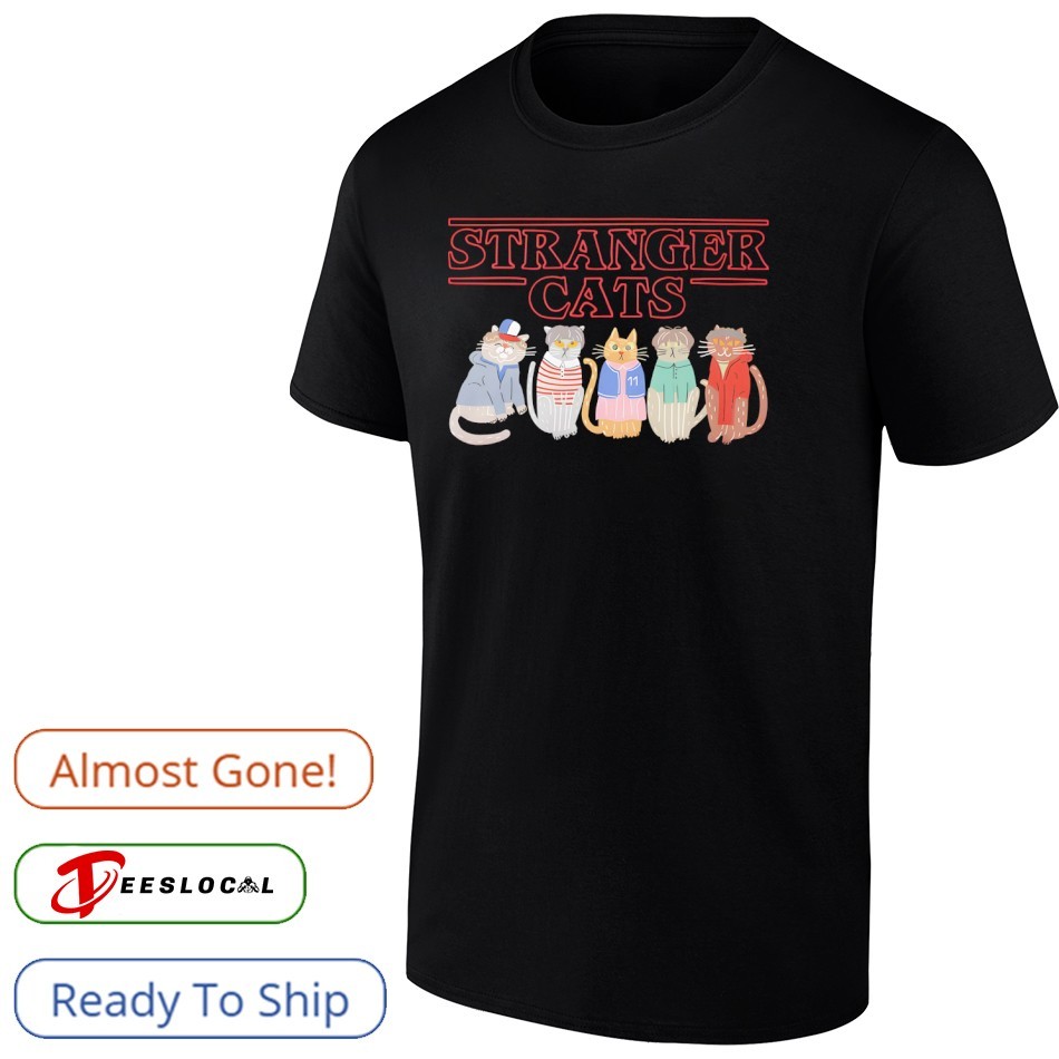 Stranger Things x Cat five happy cat shirt, hoodie, sweater, long