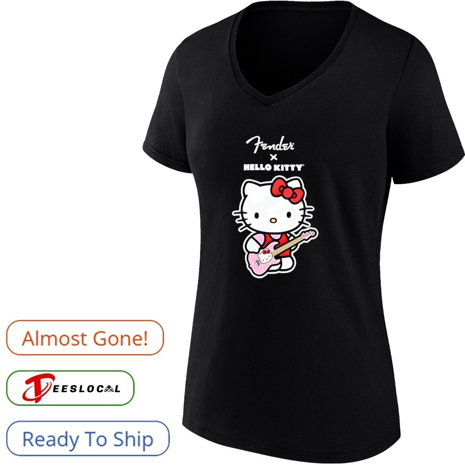 Fender x Hello Kitty Tシャツ XLサイズ Fender x Hello Kitty Logo T-shirt - Black, X-Large | Sweetwater