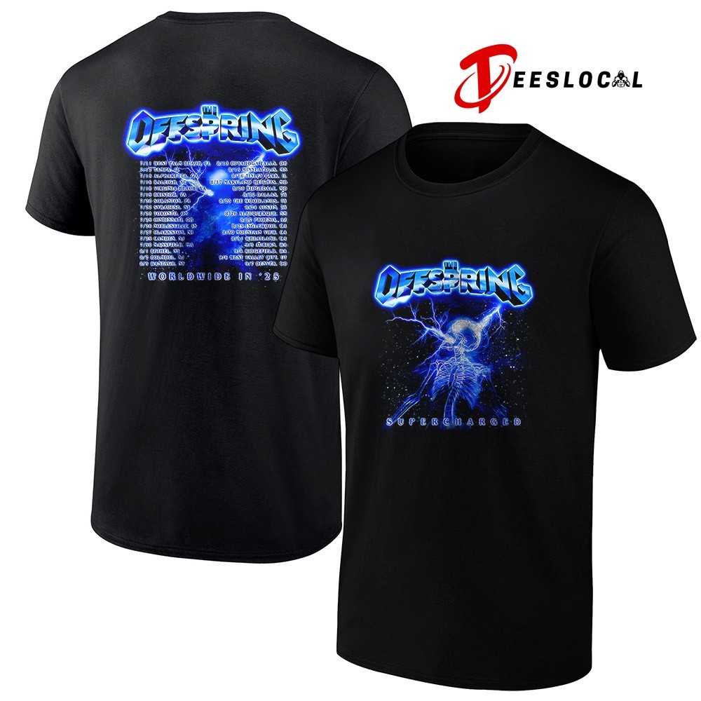 The Offspring Supercharged skeleton 2025 tour dates shirt, hoodie