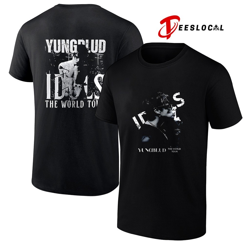 Yungblud Idols The World tour 2026 portrait graphic shirt, hoodie