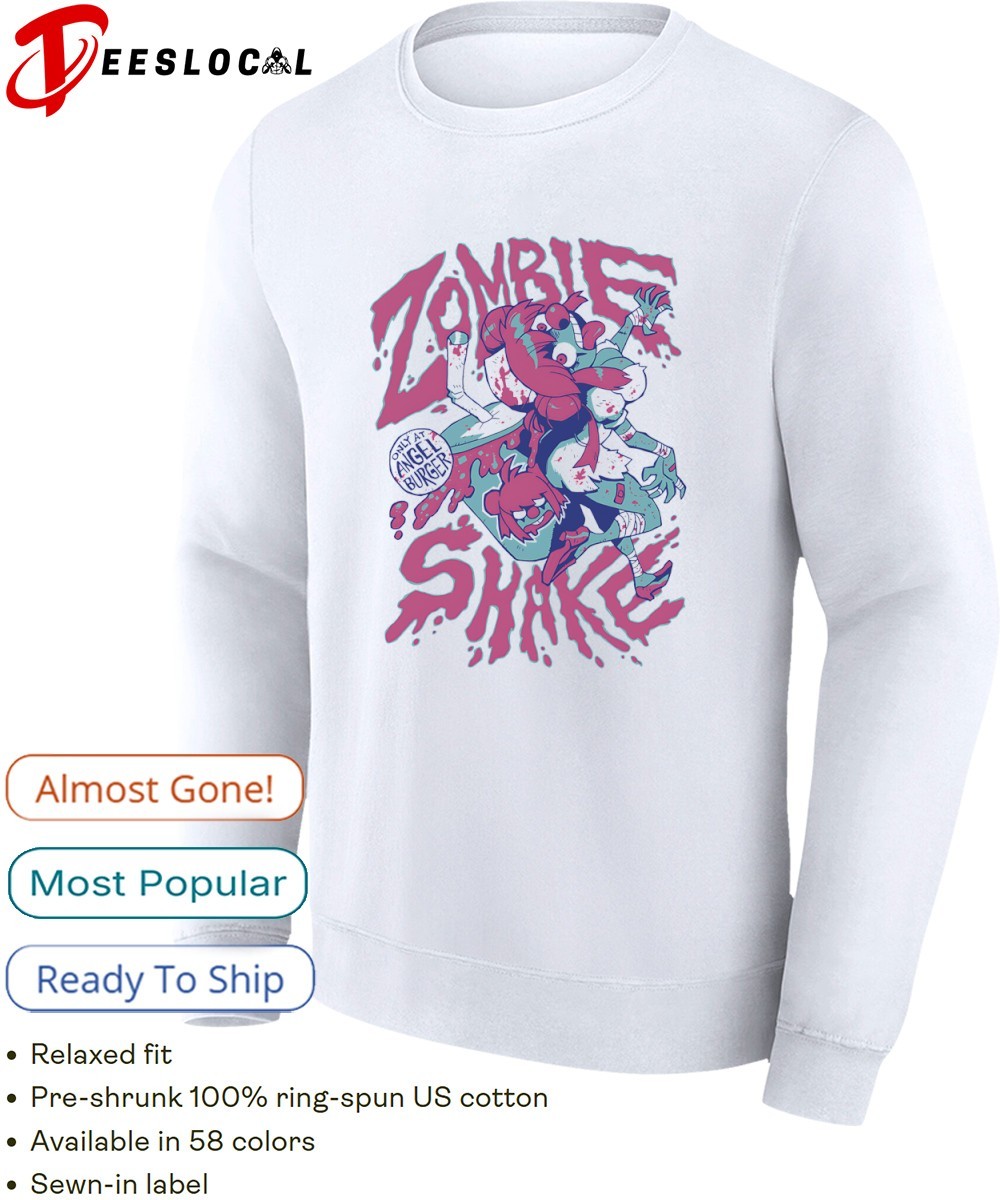 Zombie Shake Only At Angel Burger shirt, hoodie, sweater, long