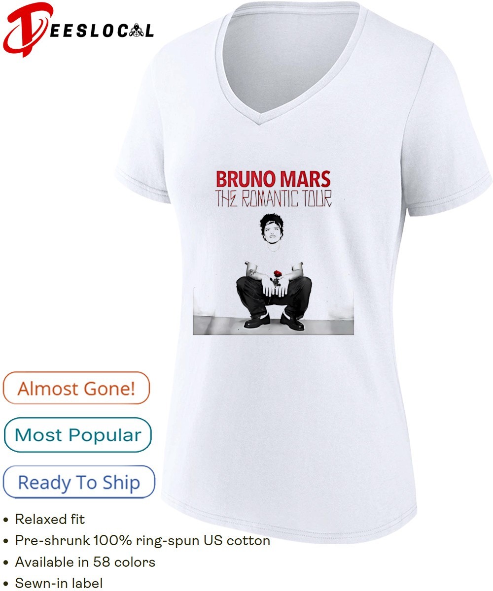 Bruno Mars The Romantic Tour 2026 shirt, hoodie, sweater, long
