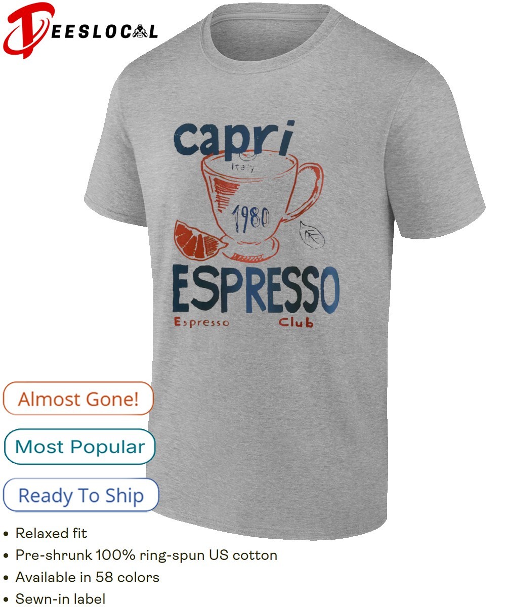 Capri italy espresso club 1980 graphic shirt, hoodie, sweater