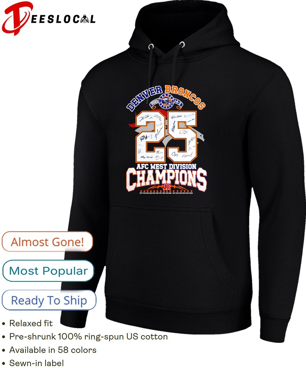 Denver Broncos AFC West Division Champions 14 3 2025 signature