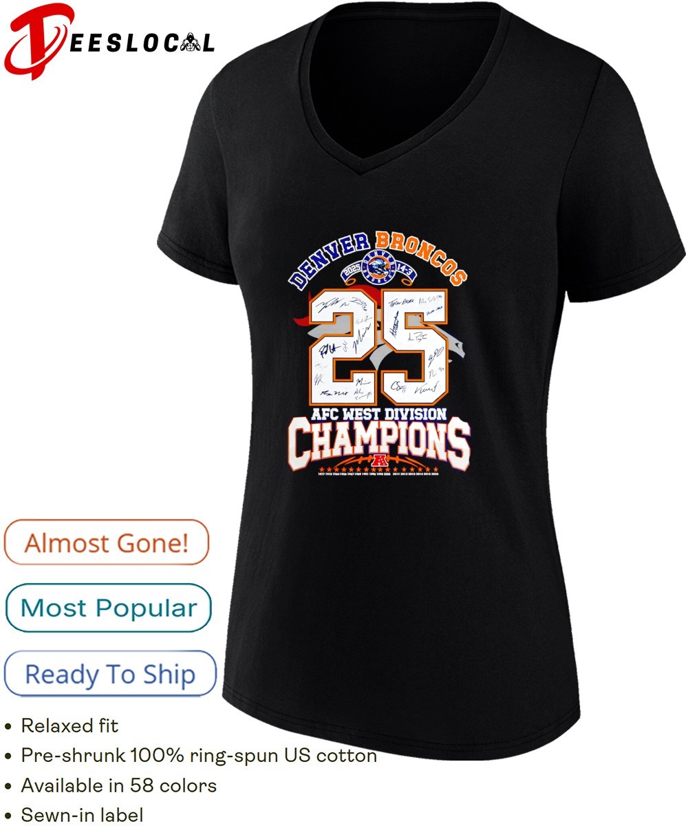 Denver Broncos AFC West Division Champions 14 3 2025 signature