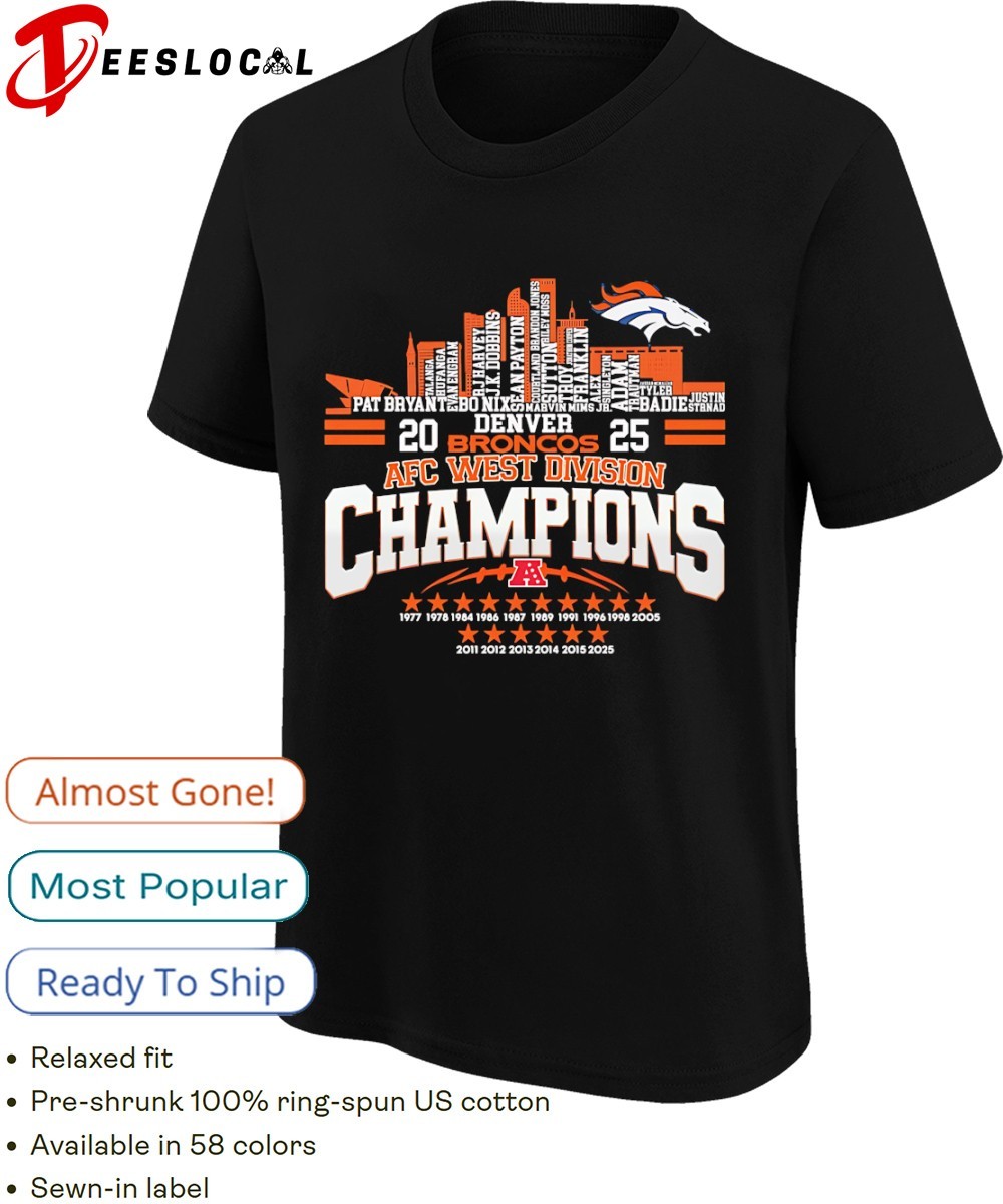 Denver Broncos all name of legends AFC West Division Champions