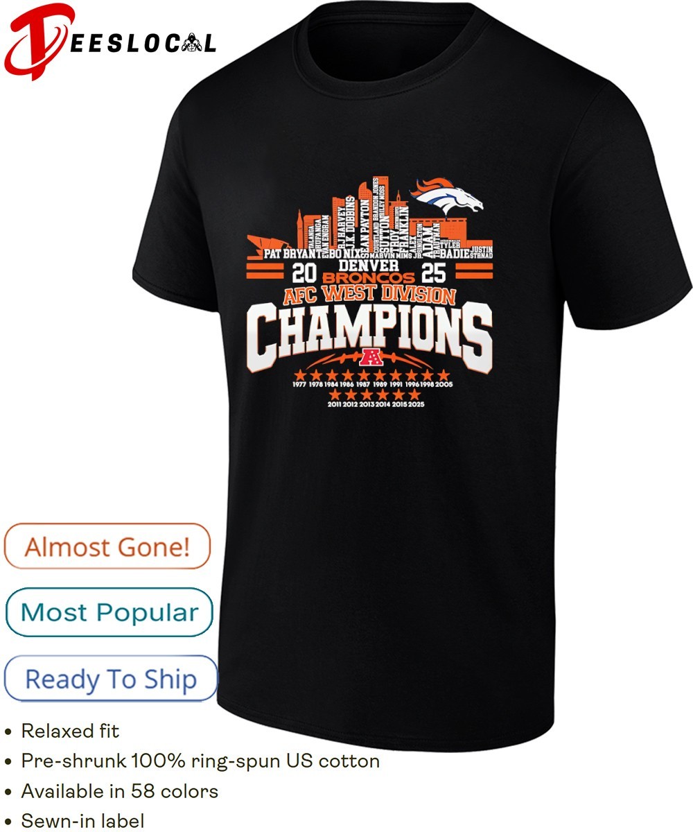 Denver Broncos all name of legends AFC West Division Champions