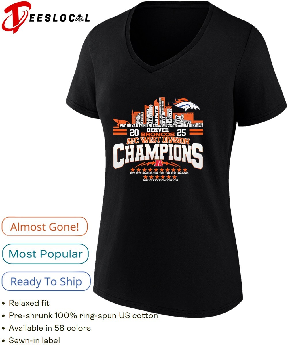 Denver Broncos all name of legends AFC West Division Champions