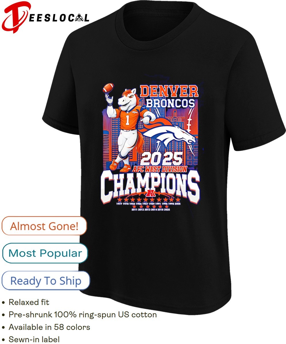Denver Broncos football x AFC West Division Champions shirt