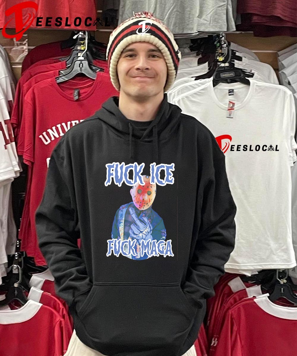 Jason Voorhees middle finger fuck ICE fuck MAGA shirt, hoodie