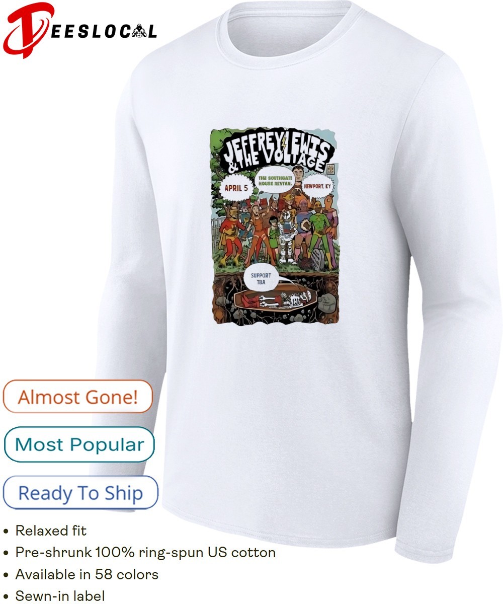 Jeffrey Lewis The Voltage Newport Ky April 5 2026 Tour shirt