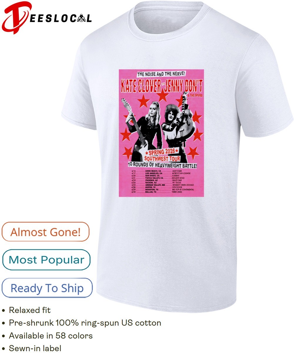 Kate Clover VS Jenny Don't Spring 2026 Southwest Tour Poster shirt