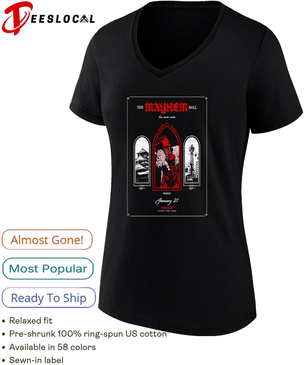 Lady Gaga The Mayhem Ball Osaka Japan Jan 21 2026 Concert shirt