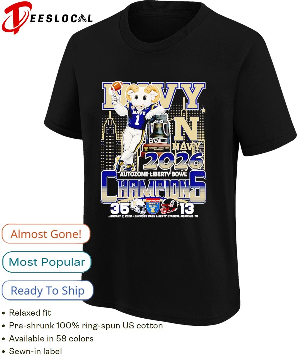 Navy Midshipmen AutoZone Liberty Bowl Champions 2025 shirt, hoodie