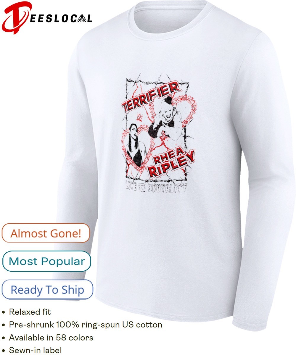 Rhea Ripley x Terrifier love and brutality Valentine day shirt