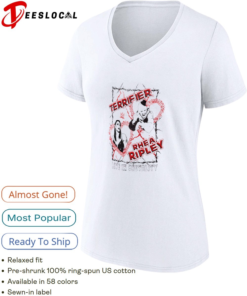 Rhea Ripley x Terrifier love and brutality Valentine day shirt