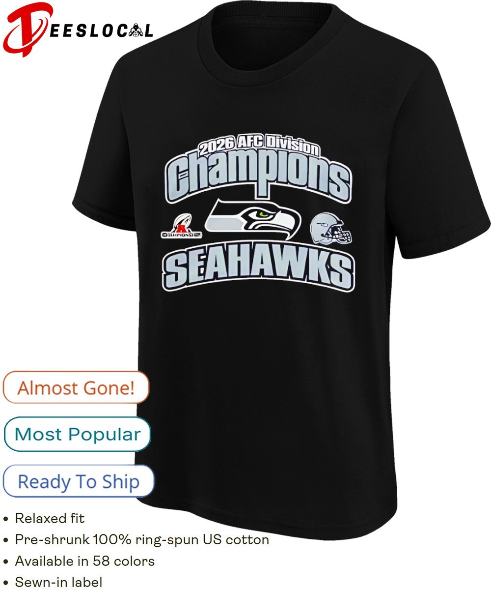Seattle Seahawks AFC Division Champions NFL 2026 helemt and trophy