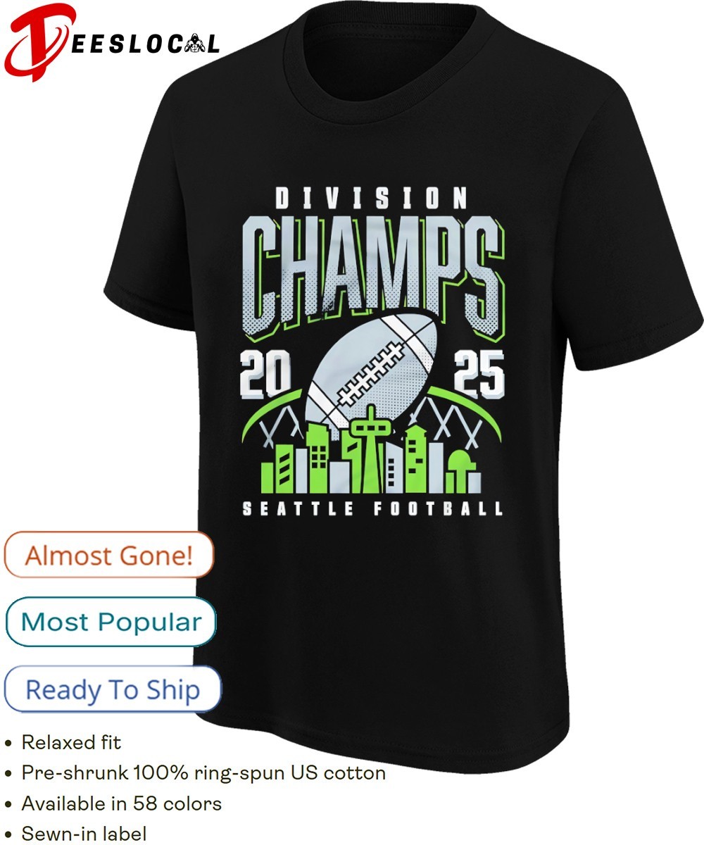 Seattle Seahawks Division Champs 2025 city skyline shirt, hoodie