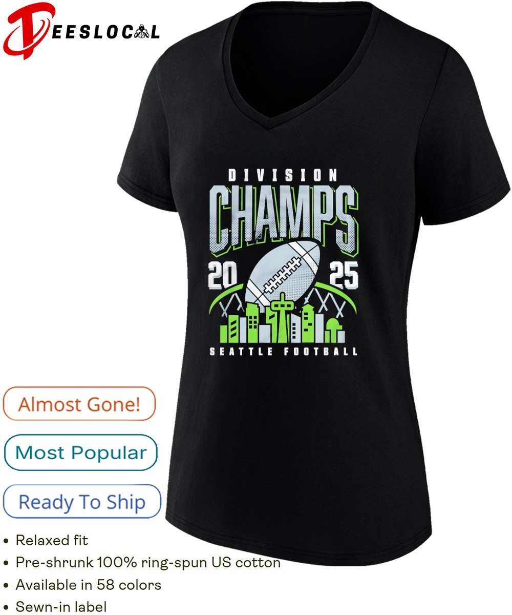 Seattle Seahawks Division Champs 2025 city skyline shirt, hoodie