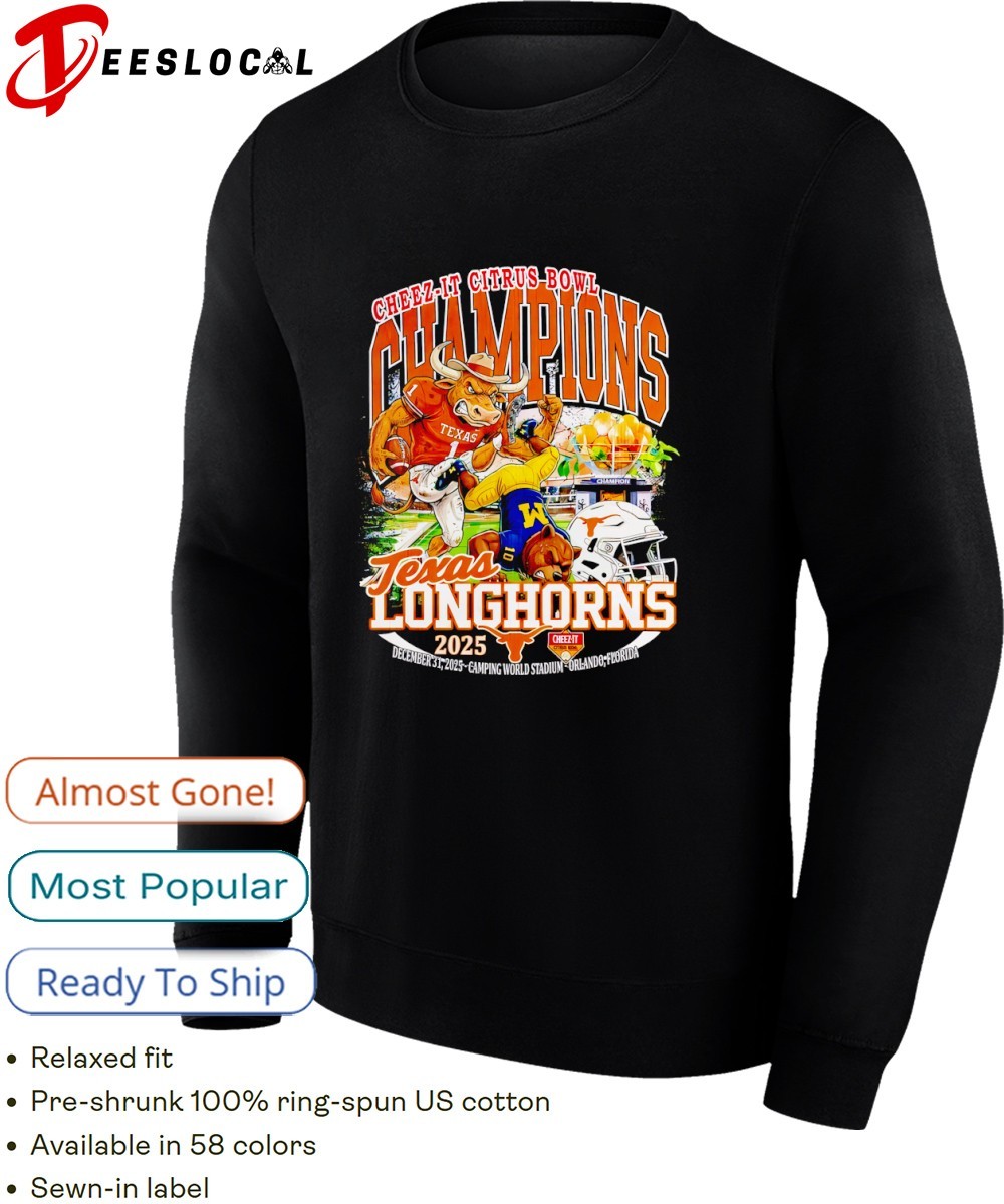 Texas Longhorns Football Cheez-It Citrus Bowl 2025 Champions shirt