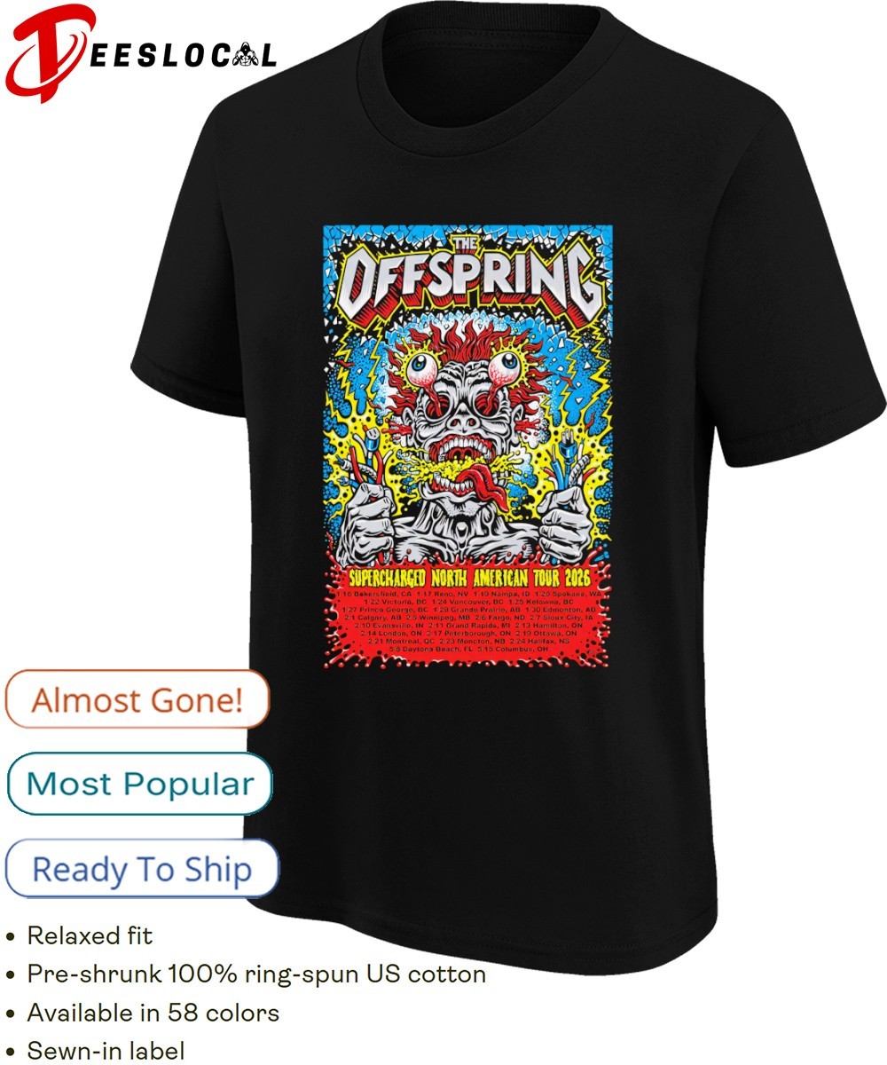 The Offspring 2026 Supercharged North American Tour shirt, hoodie