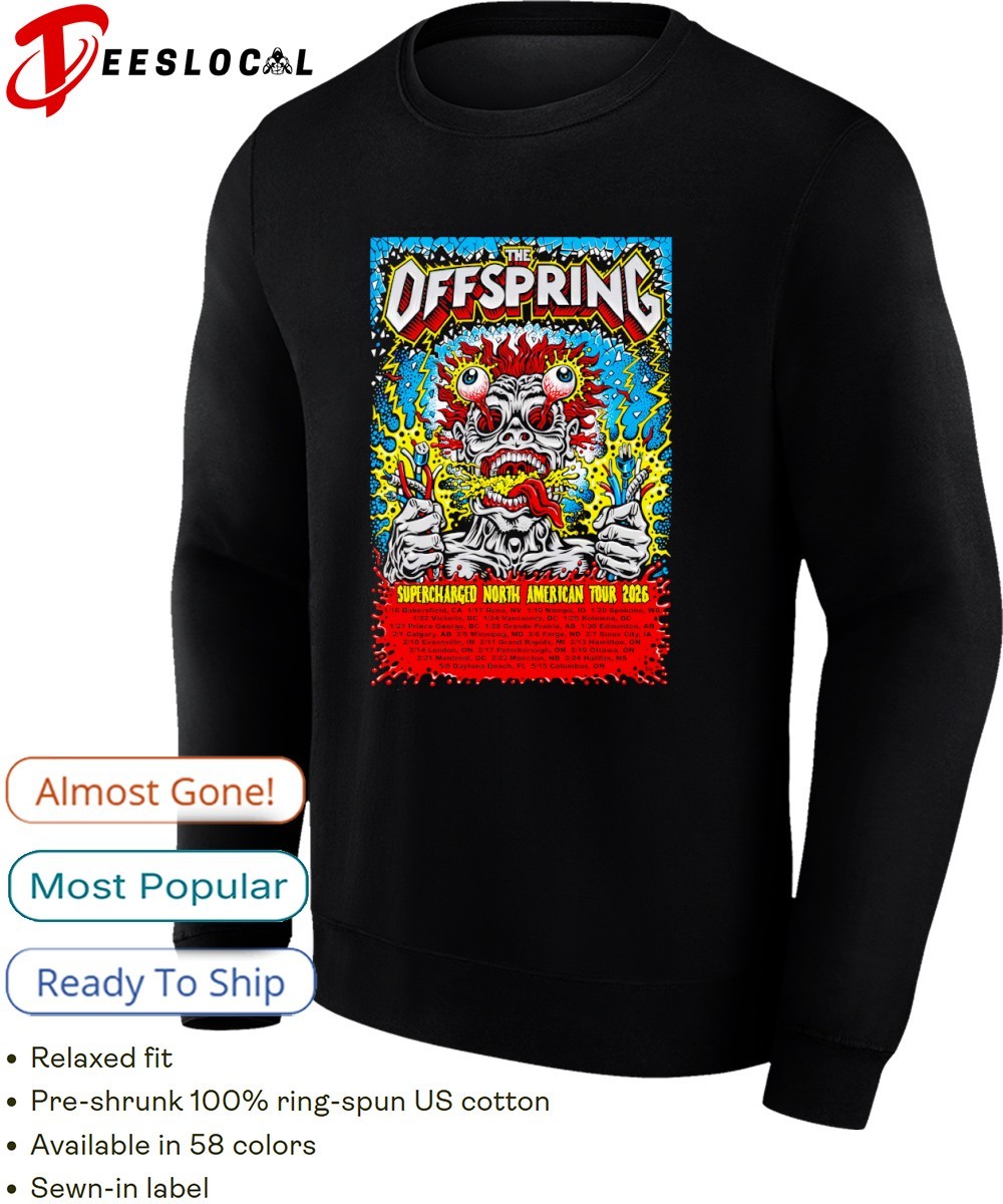 The Offspring Supercharged NA 2026 Tour shirt, hoodie, sweater