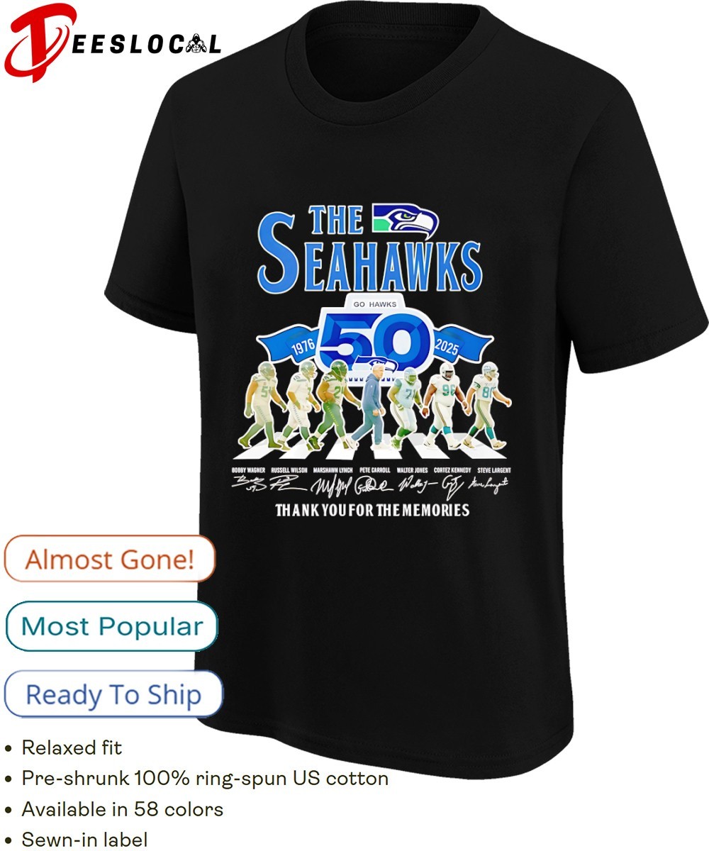 The Seattle Seahawks players road 50th Anniversary est 1976 2025