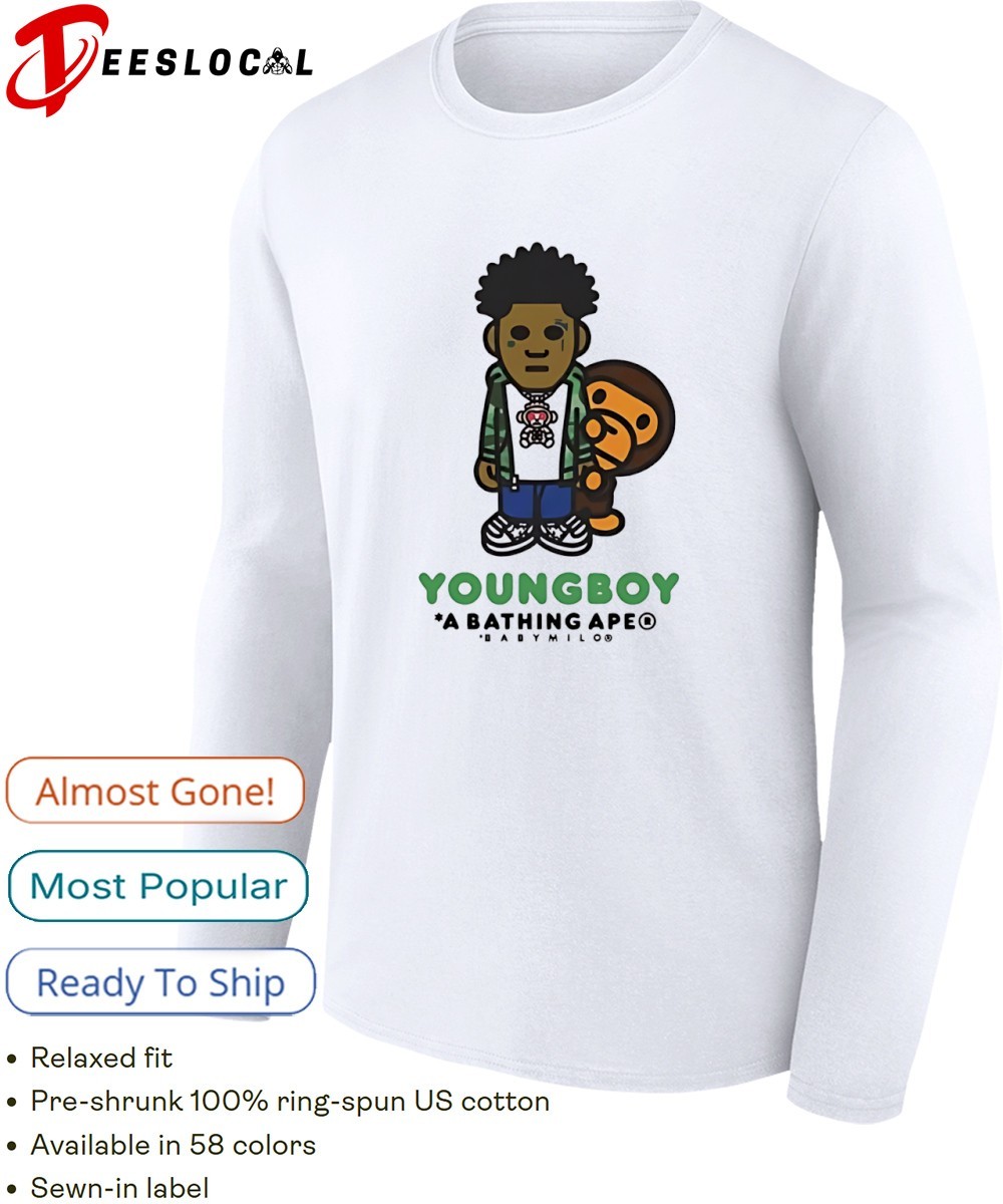 YoungBoy Never Broke Again A Bathing Ape baby milo shirt, hoodie
