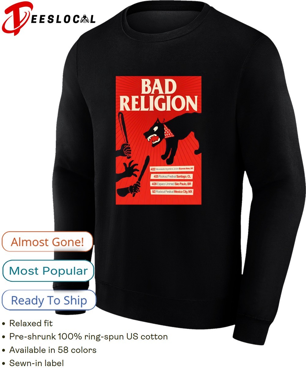 Bad Religion USA Tour 2026 poster shirt, hoodie, sweater, long
