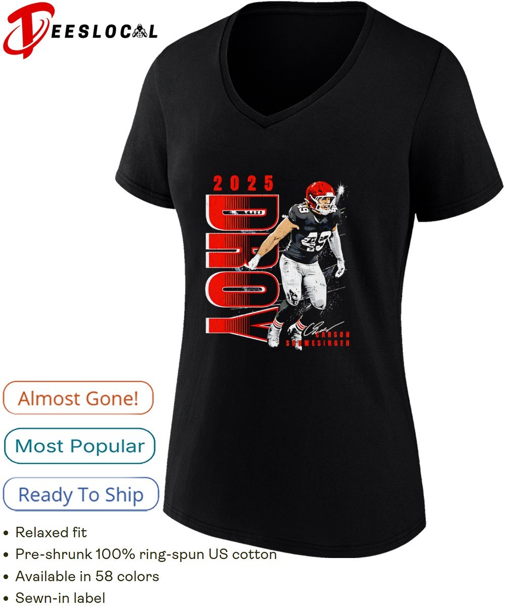 Carson James Cleveland Browns Schwesinger 2025 DROY signature