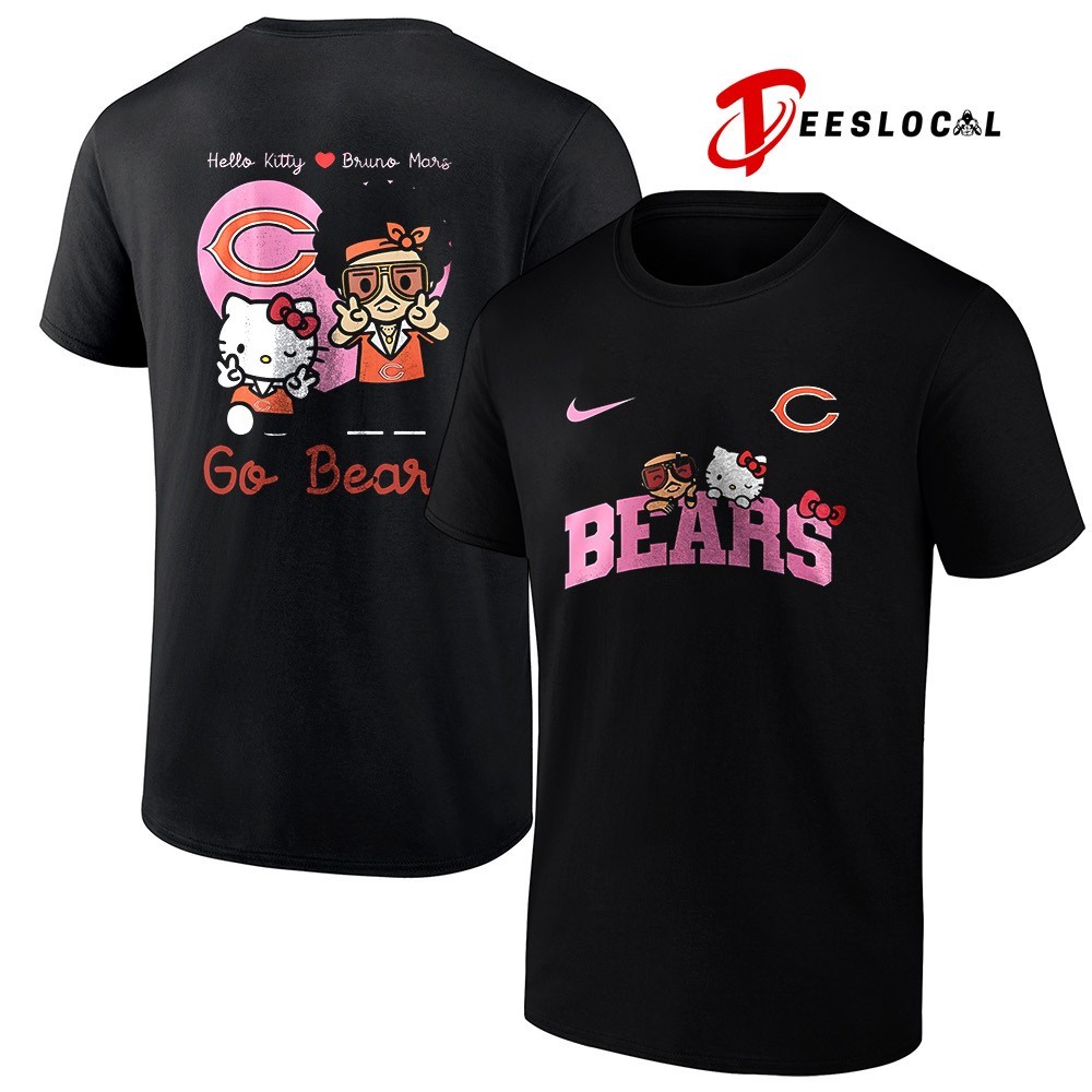 Chicago Bears Hello Kitty x Bruno Mars chibi art shirt, hoodie