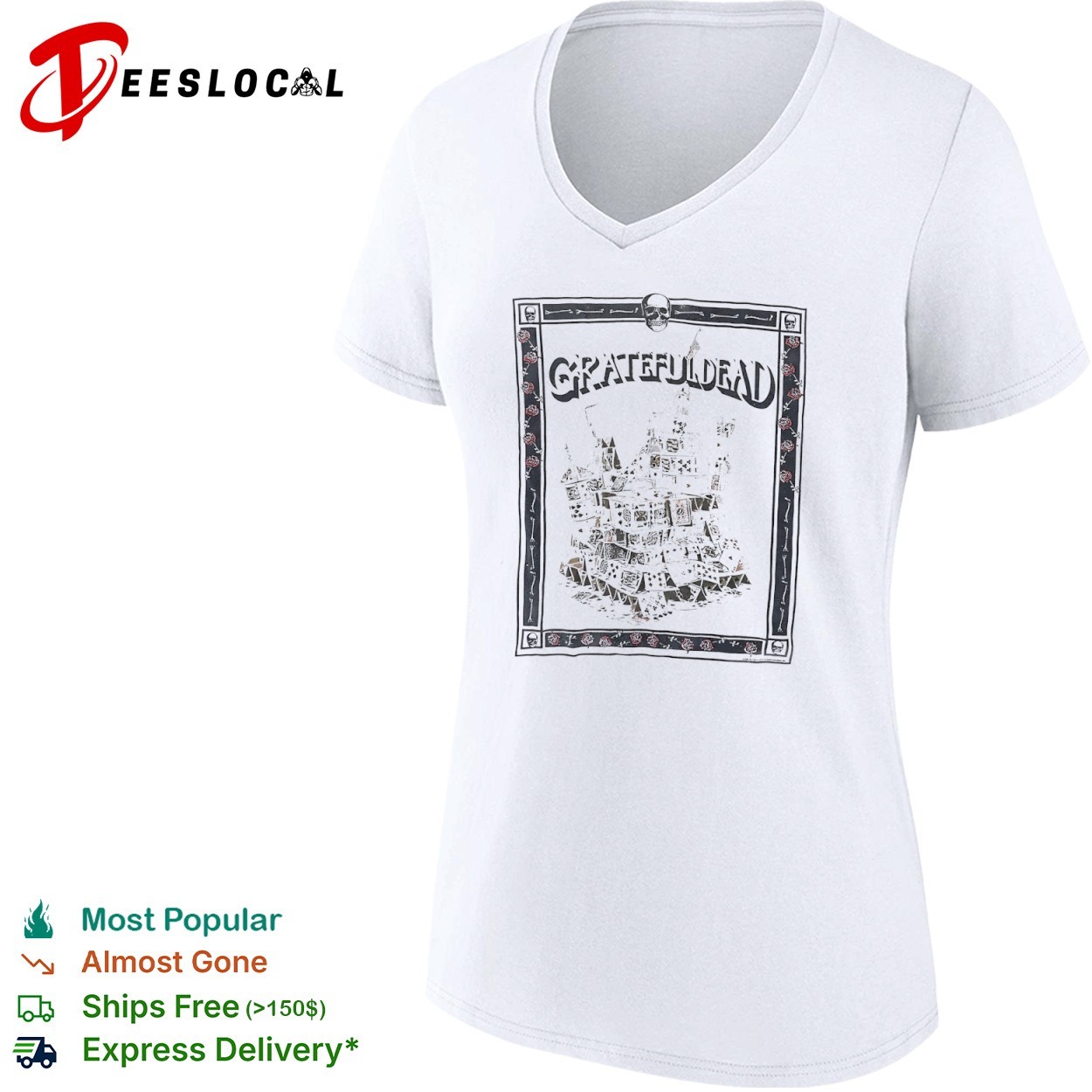 Grateful Dead 1980's Tour House of Cards Concert shirt, hoodie